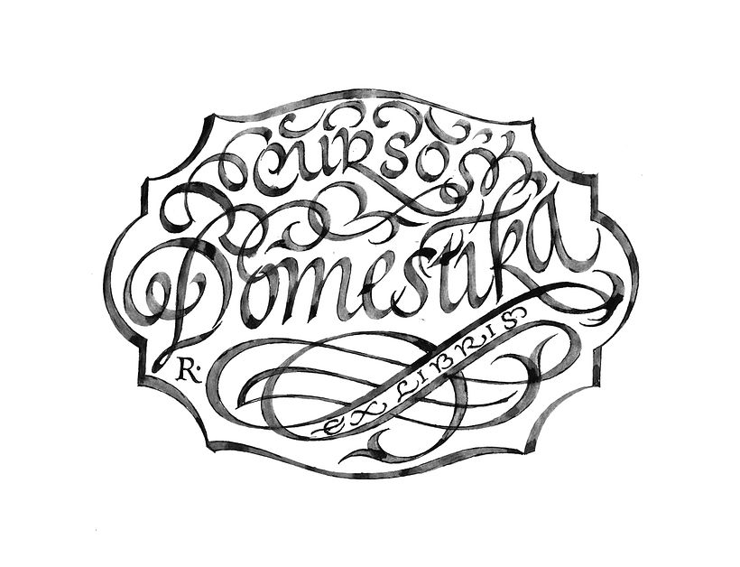 Mi Proyecto del curso Caligrafía para un Ex libris 6