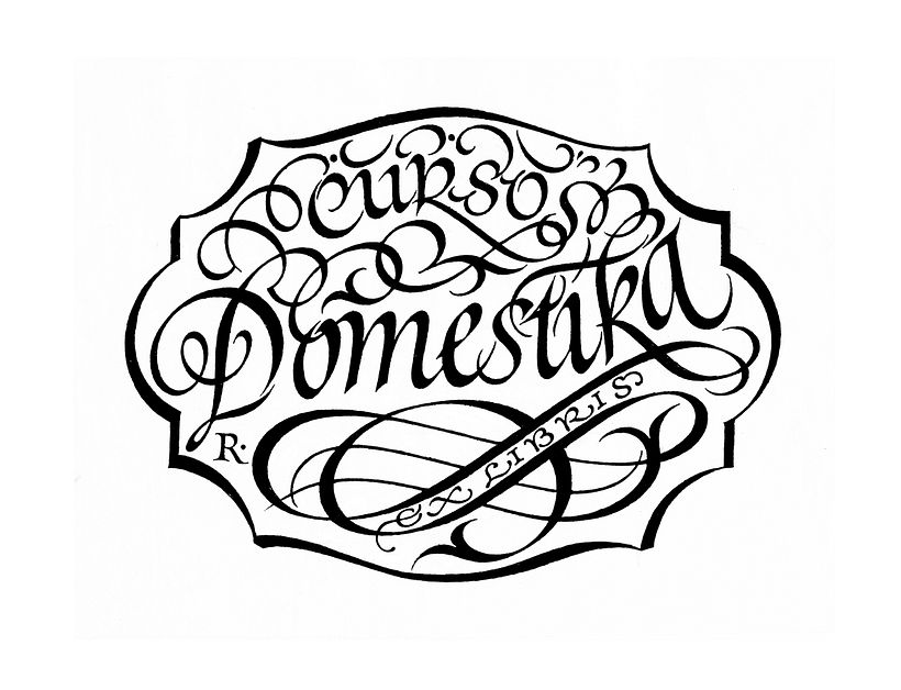 Mi Proyecto del curso Caligrafía para un Ex libris 4