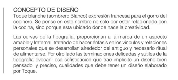 Identidad Corporativa - Toque (Diseño Gastronómico) 1