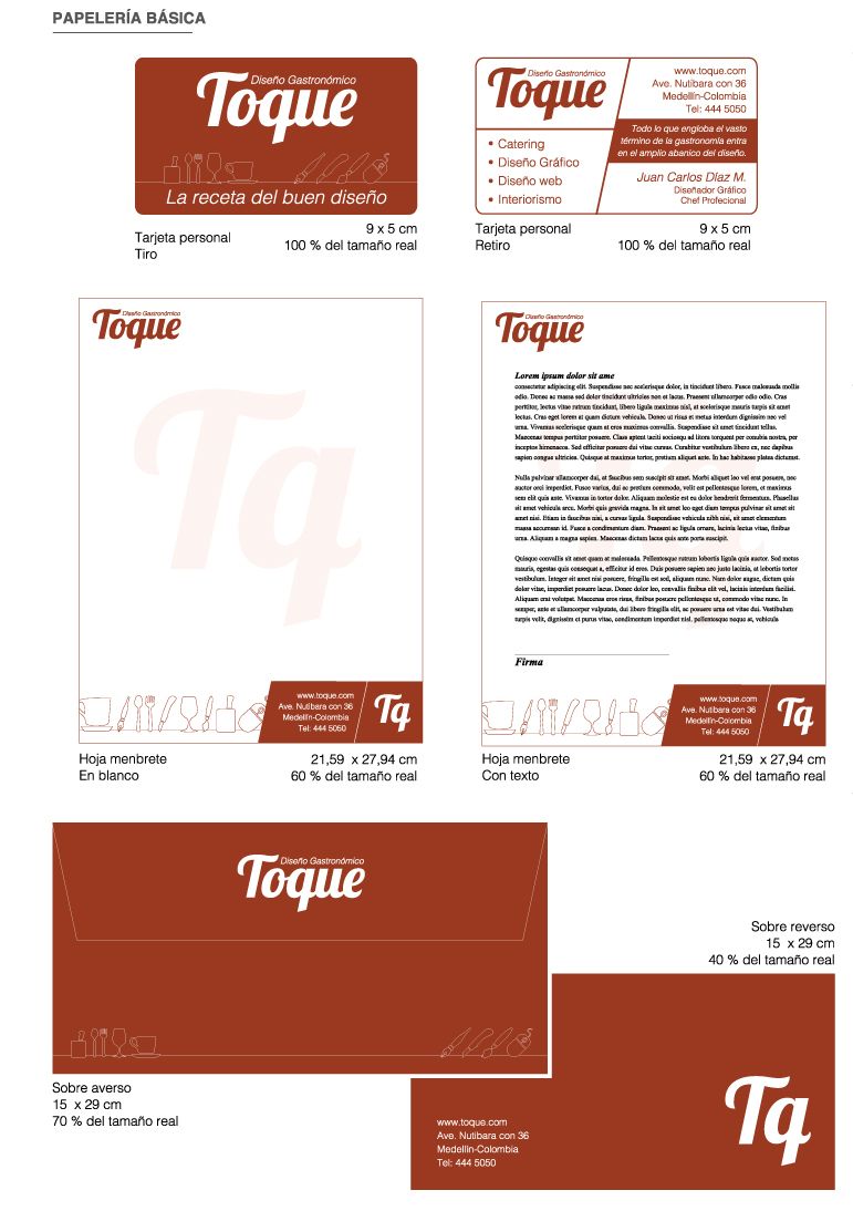 Identidad Corporativa - Toque (Diseño Gastronómico) 4