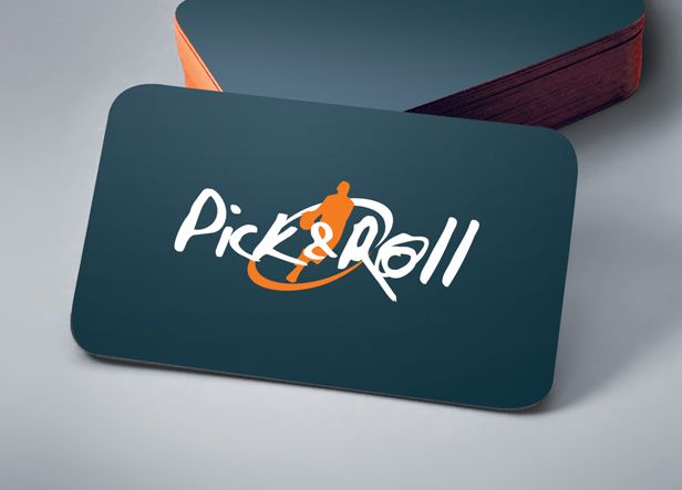 Diseño de logotipo para Pick&Roll, tienda especializada en equipamiento para baloncesto como ropa deportiva, calzado, balones, canastas y complementos de todo tipo. -1