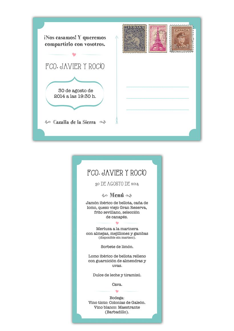 Invitación y menú de boda -1