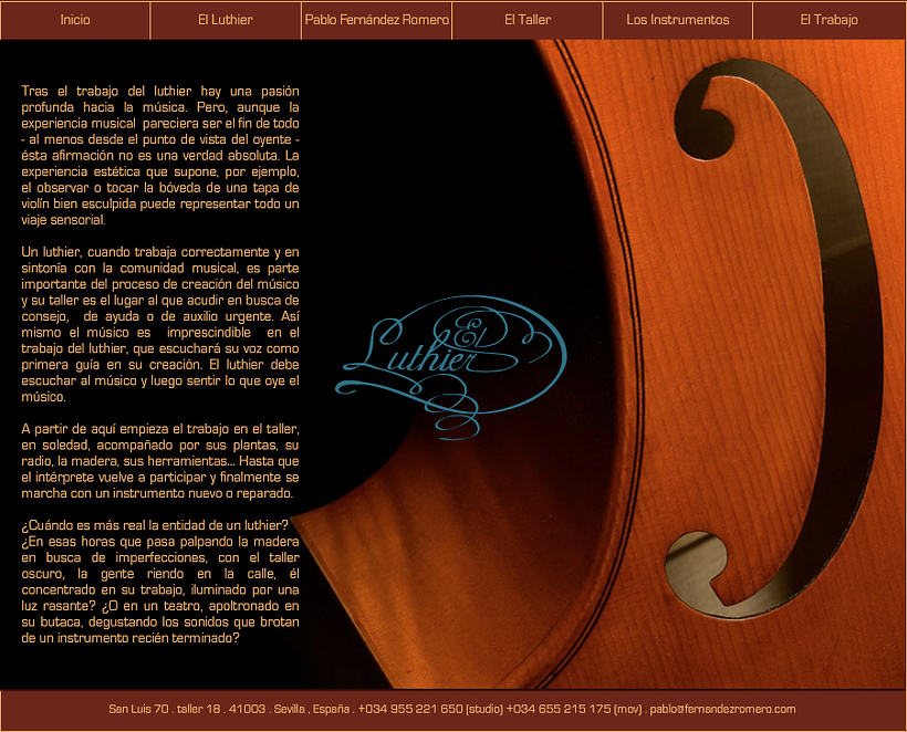Web Pablo Fernández Romero Luthier 2