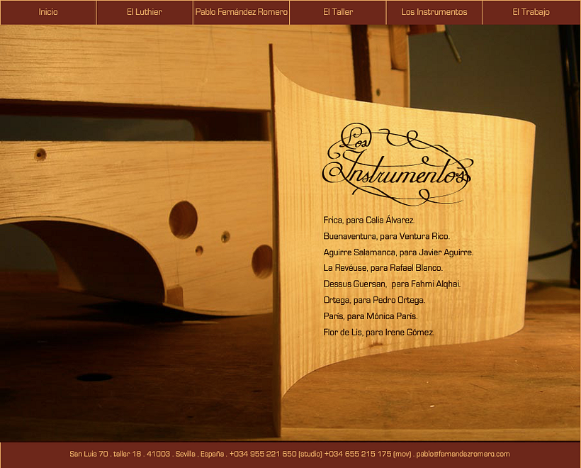 Web Pablo Fernández Romero Luthier 6