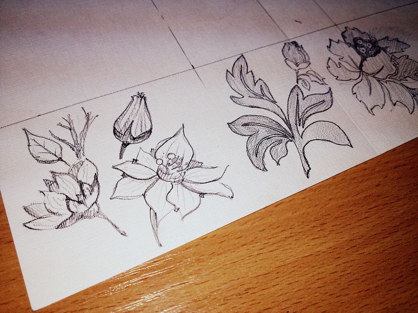 Pared pintada "flores" 2