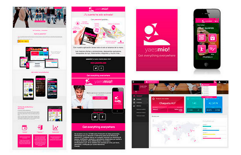 Diseñadora aplicación móvil y diseñadora y maquetadora de aplicación web yaesmio! 2
