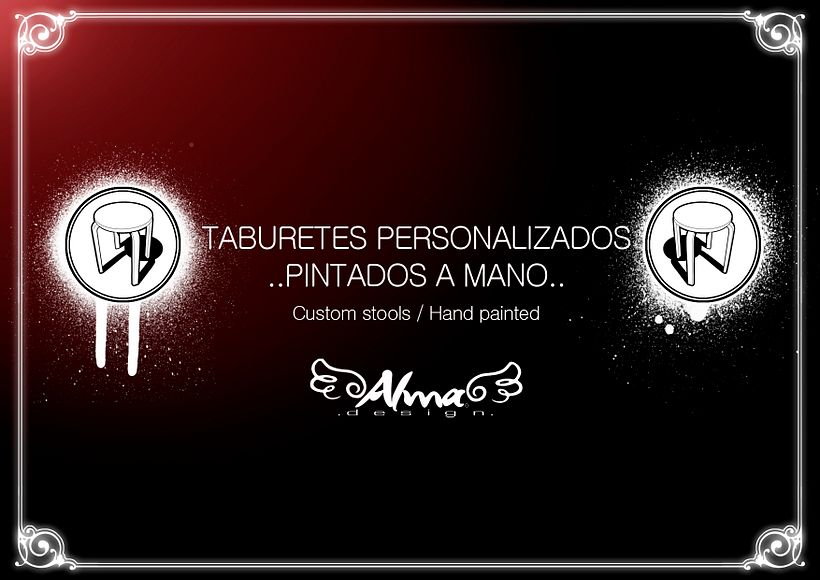 Taburetes Personalizados Pintados a Mano. 2
