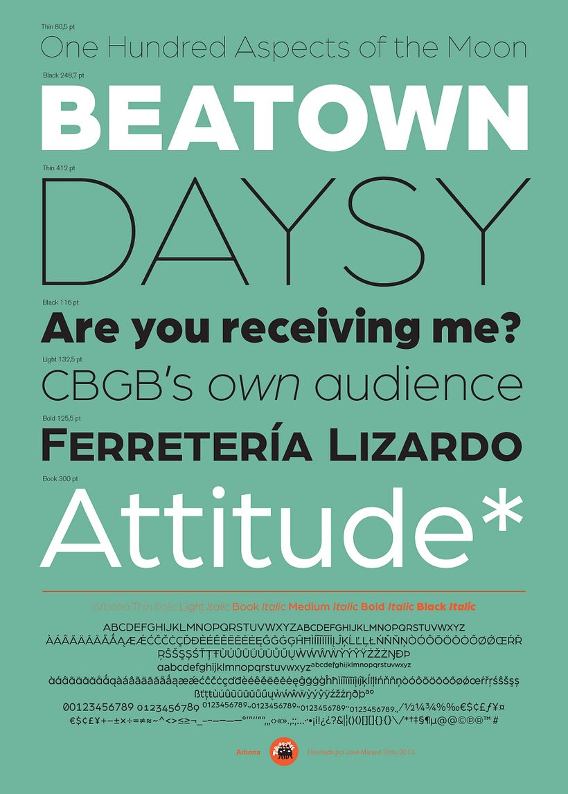 Arboria, una tipografía grotesca con base arquitectónica 1