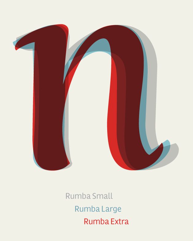 Rumba, una familia tipográfica de tres estilos, para textos y para palabras - Tipografía