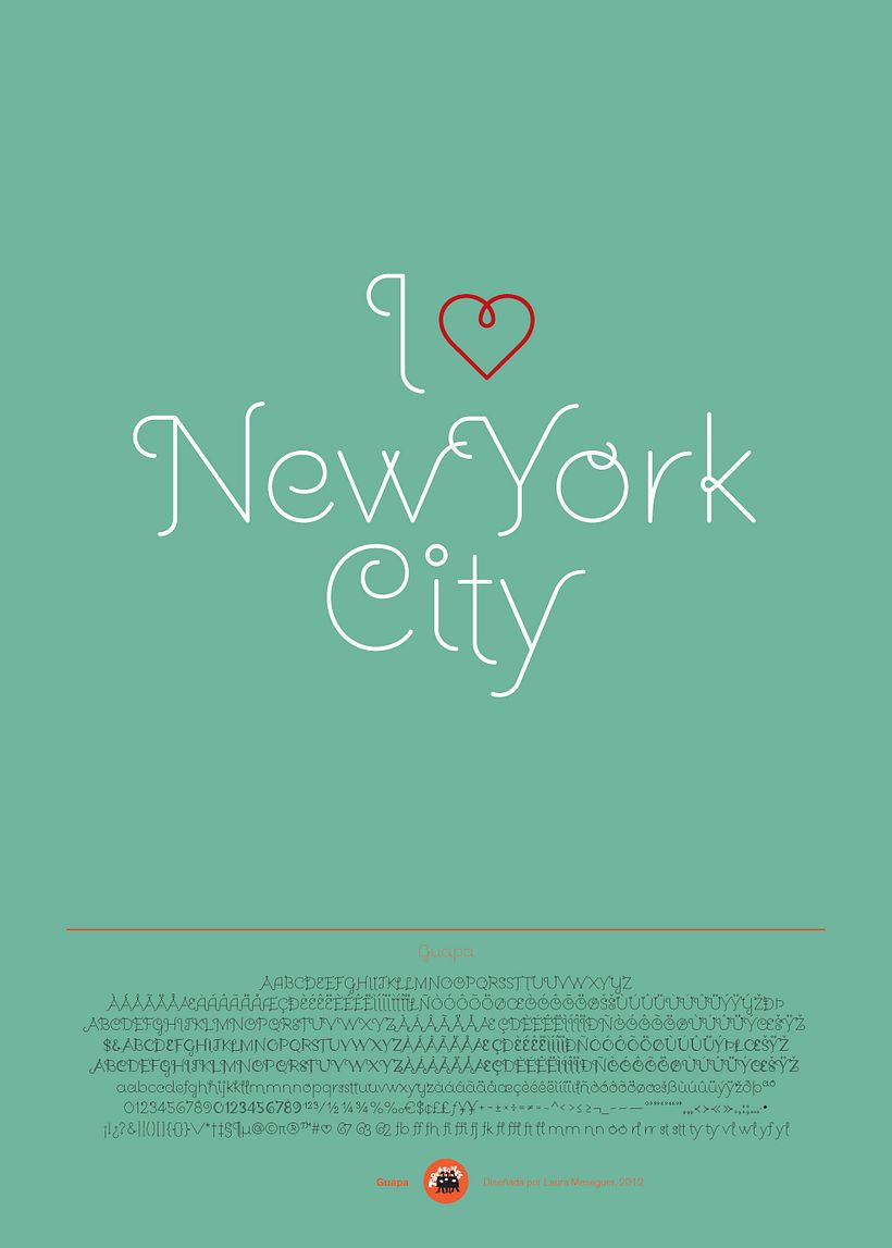 Guapa, una tipografía sans serif decorada 1