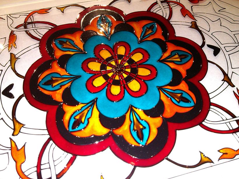 Vitrales pintados de chaijná "Chilim", Riazán (Rusia)  41