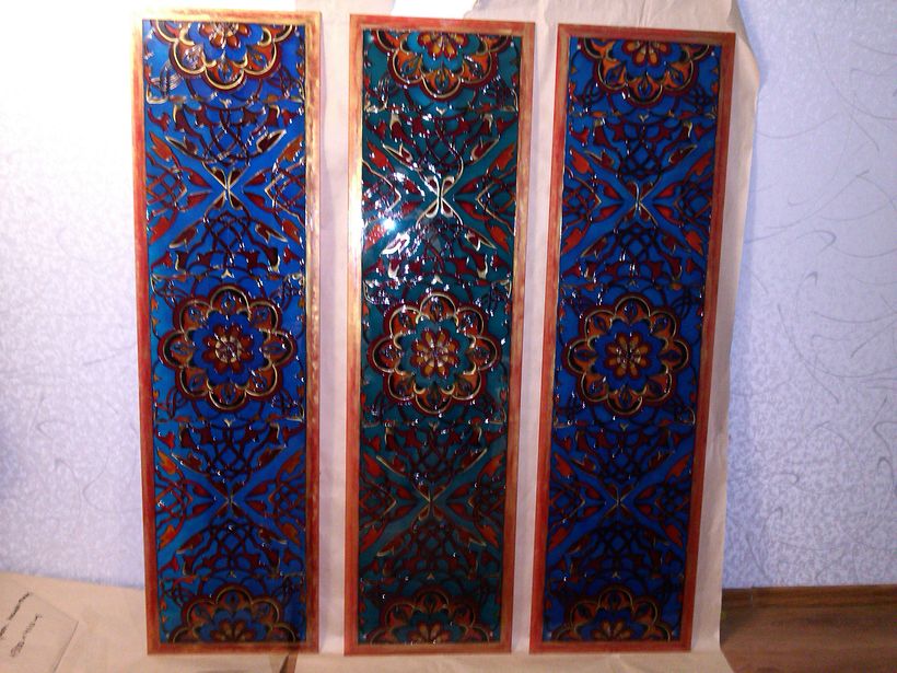 Vitrales pintados de chaijná "Chilim", Riazán (Rusia)  45