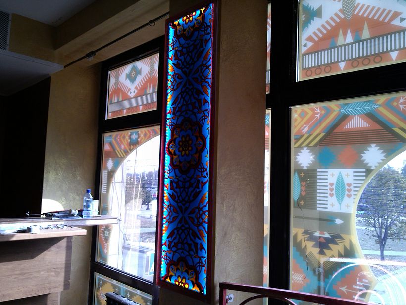Vitrales pintados de chaijná "Chilim", Riazán (Rusia)  47