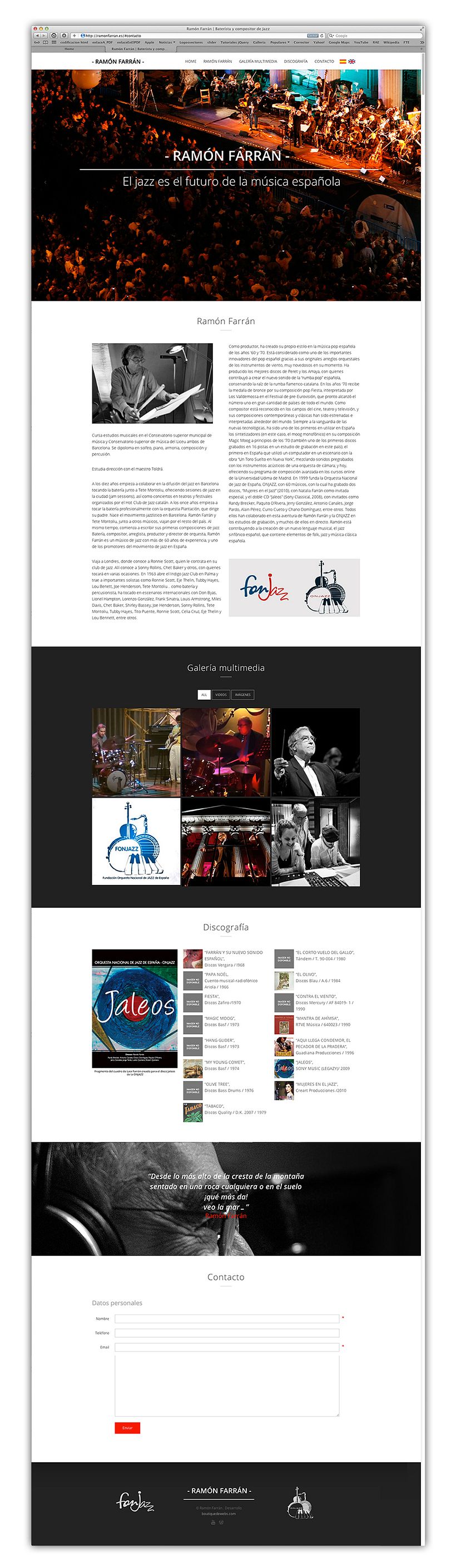 Website para Ramón Farrán 0