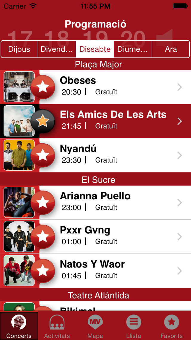 Mercat de Música Viva de Vic - Programación