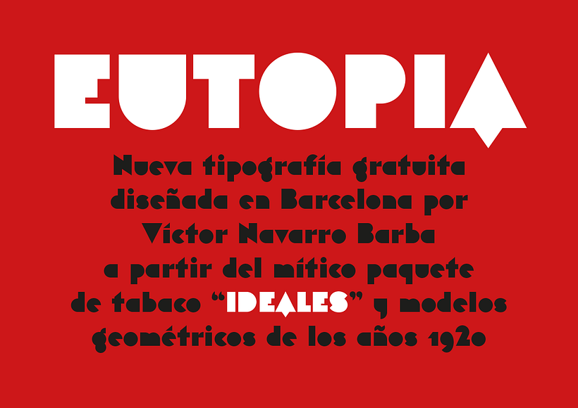 Eutopia, eine freie geometrische Schriftart 0