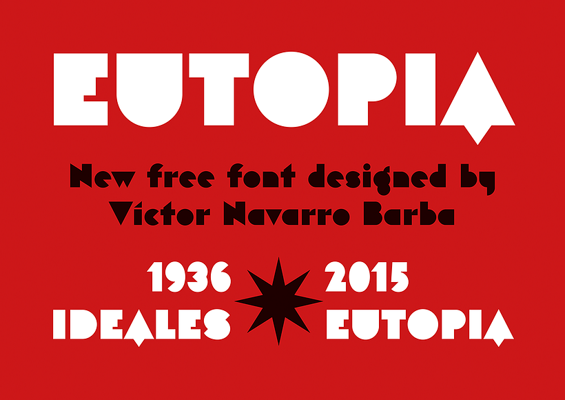 Eutopia, eine freie geometrische Schriftart 4