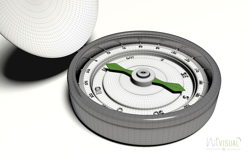 Brújula y banco 3D 2