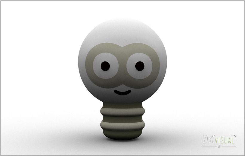 personaje Bombilla 3D 1
