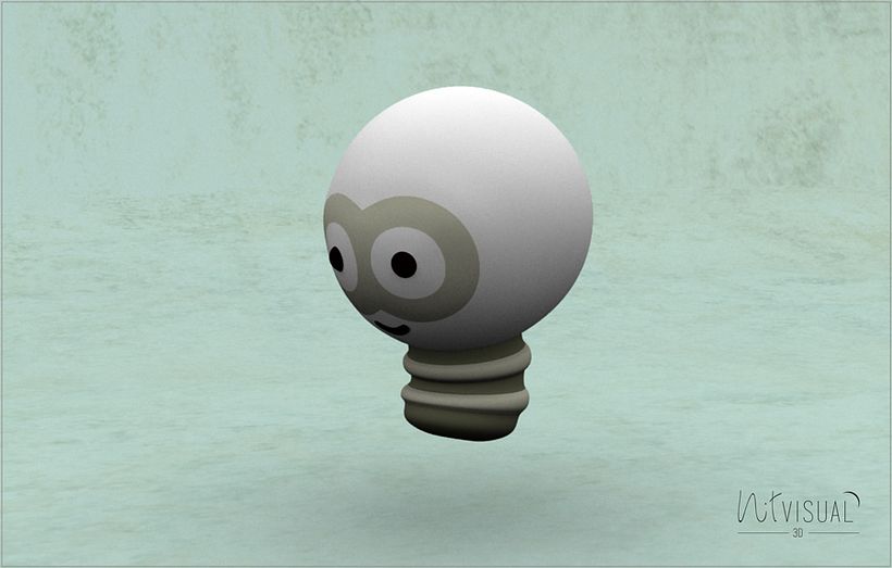 personaje Bombilla 3D 5