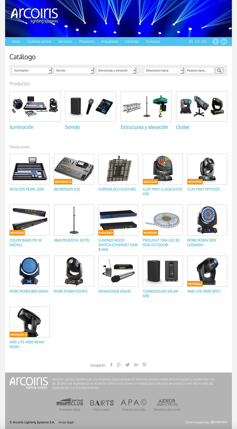 Web Arcoiris Lighting Systems 2