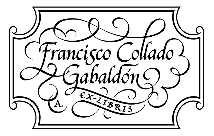 'Ex Libris' para Francisco C. Gabaldón - Caligrafía