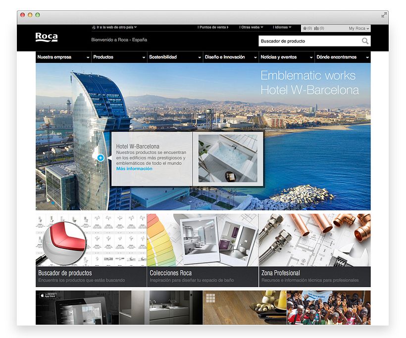 Roca Sanitario, diseño, front-end y programación basada en Java 0