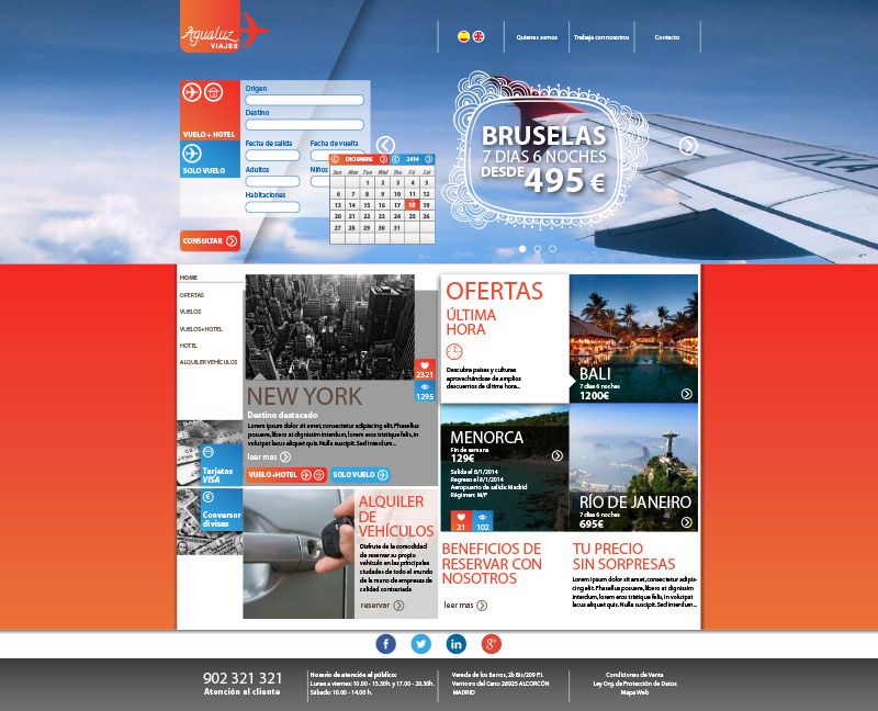 Web Agualuz Viajes 0
