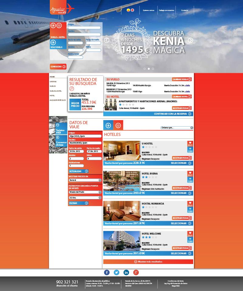 Web Agualuz Viajes 3