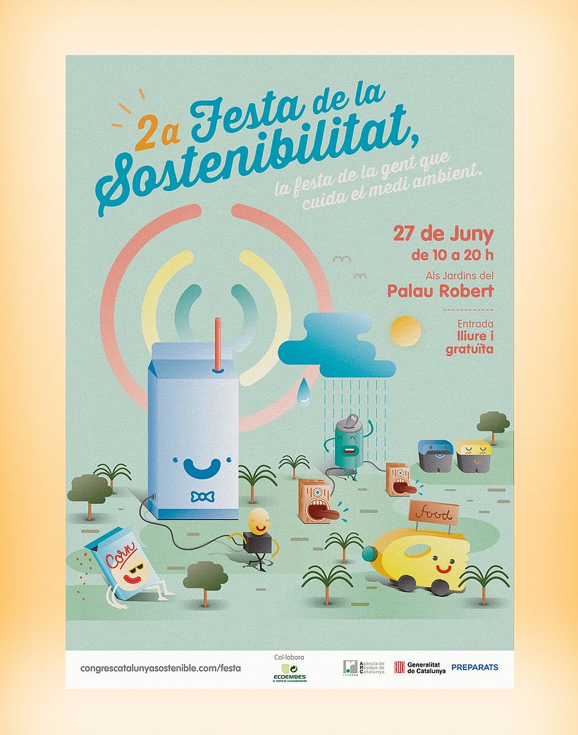 Festa de la sostenibilitat. Keyvisual, poster, site web y mobile. -1