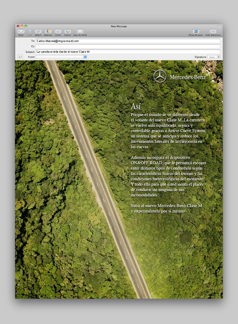 Mercedes-Benz. Email con scroll automático. - Advertising