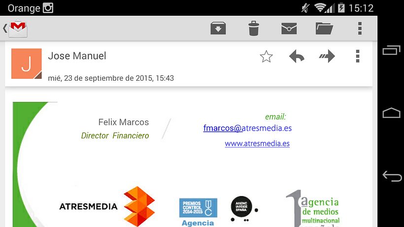 problema desconfiguracion maquetación FIRMA MAIL en android - gmail 2