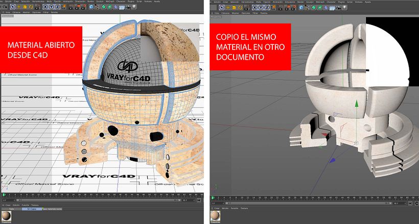 Problema materiales vray en c4d 1