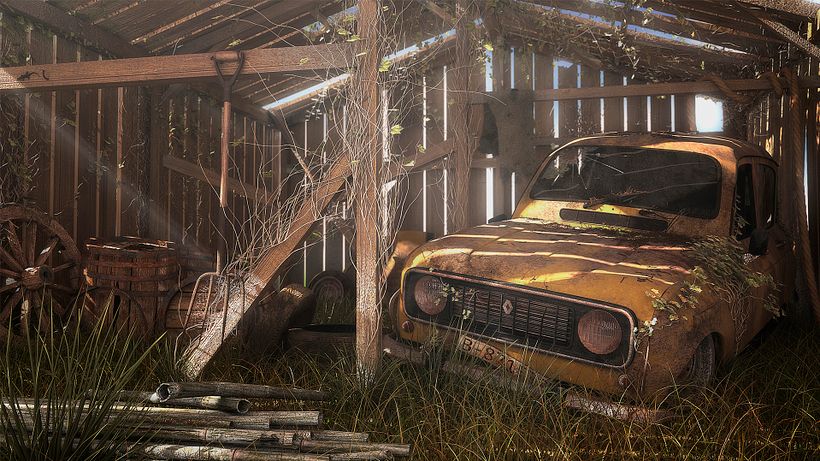 Renault 4L abandonado 1