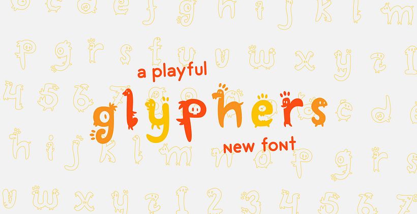 Glyphers - a playful new font 0