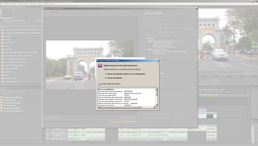 Problema con Premiere: no me exporta a ningun formato 1
