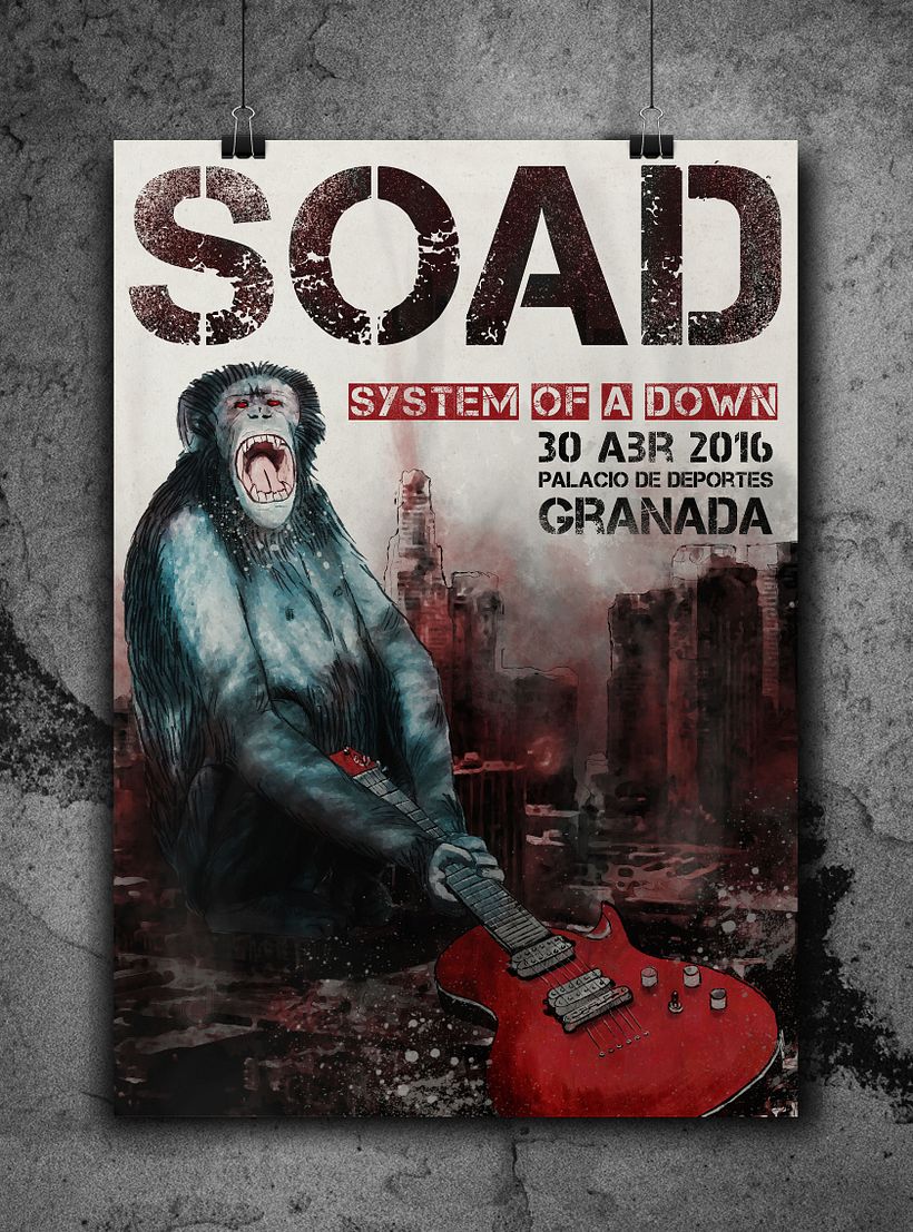 Cartel de concierto. SOAD 1