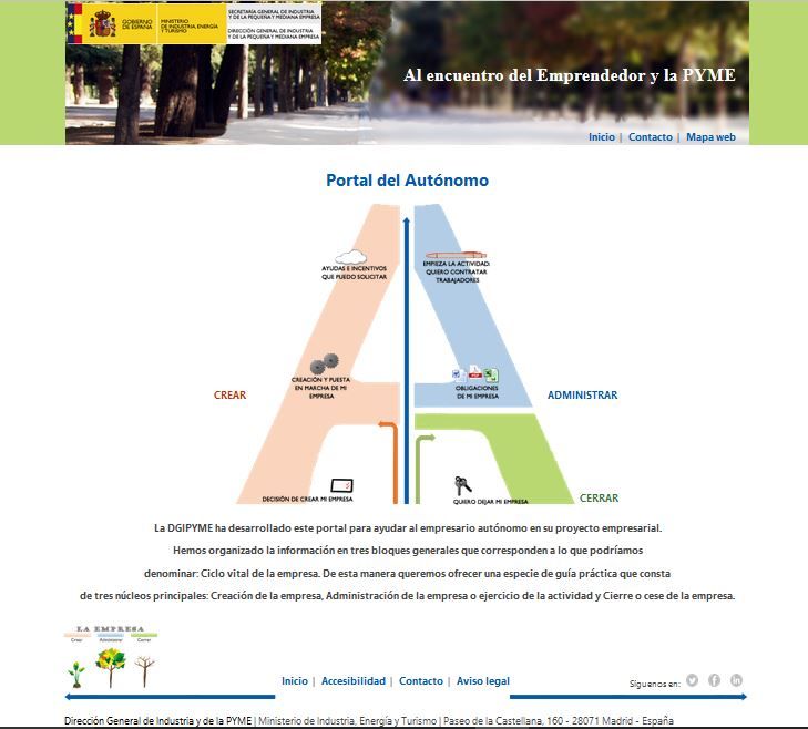 Portal del Autónomo - Ministerio de Industria, Energía y Turismo DGIPYME 0