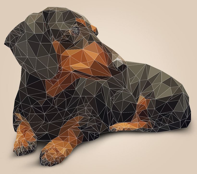 Low Poly Dachshund 1