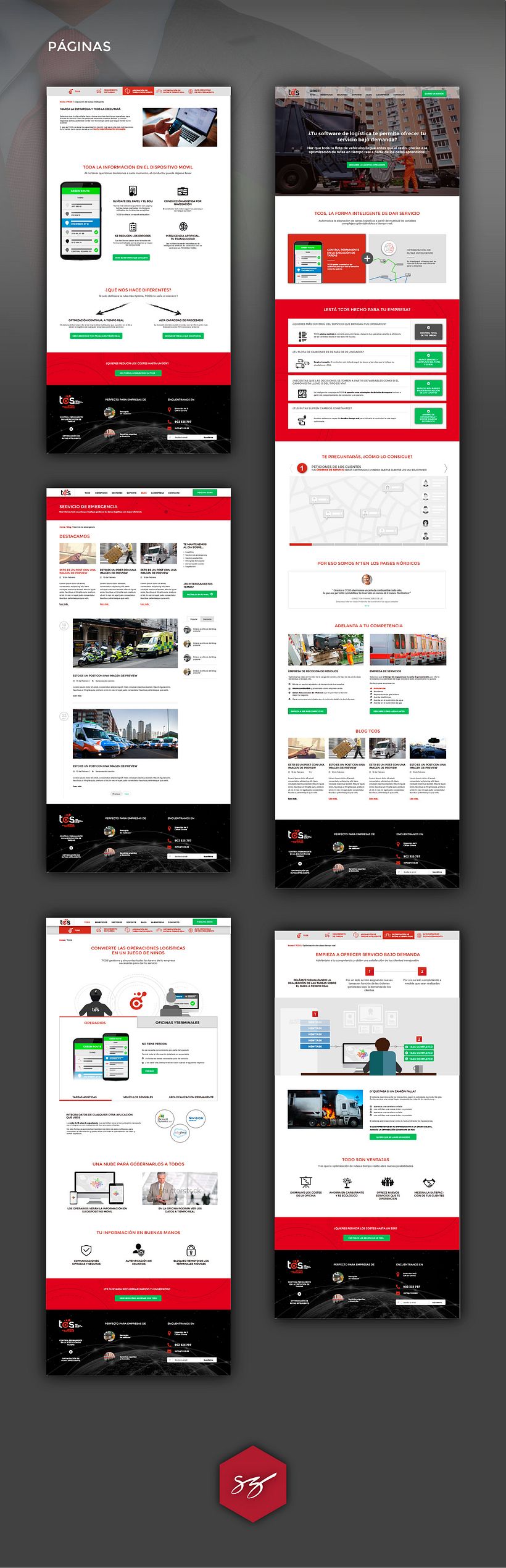 Web Design · TCOS Task Control & Optimization System 3