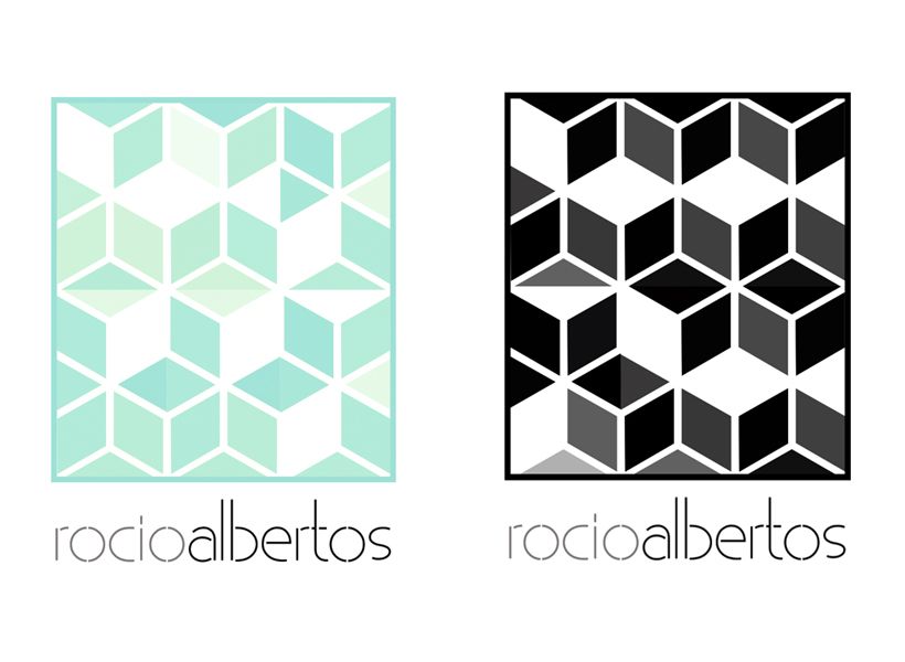 Mi Proyecto del curso Motion graphics y diseño generativo - Logotipo Rocío Albertos 5