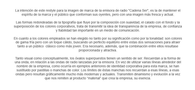 Restyle de marca y manual de identidad corporativa "Cadena Ser" 1