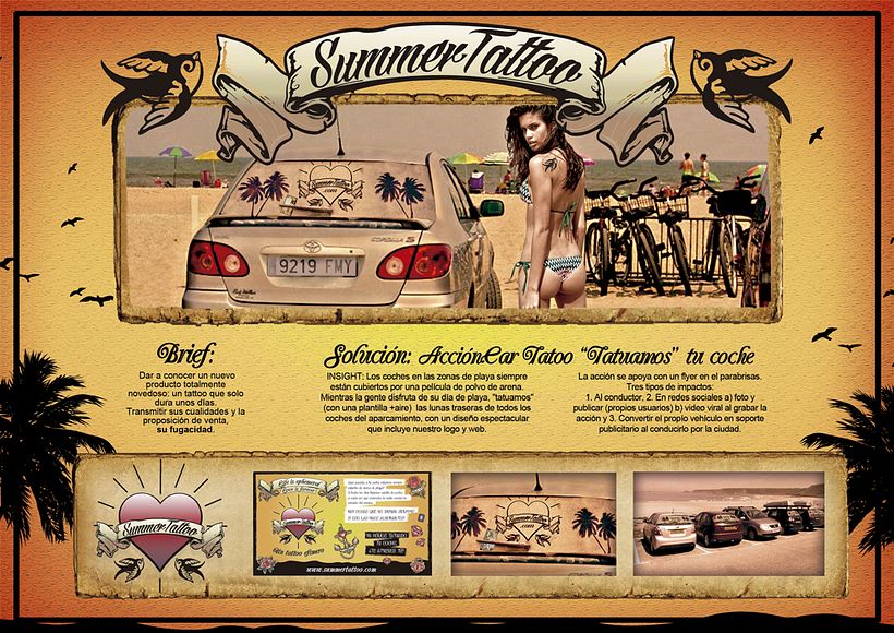 Dirección de Arte para Car Tattoo de Laura Cruz: Board Y Flyer. 0