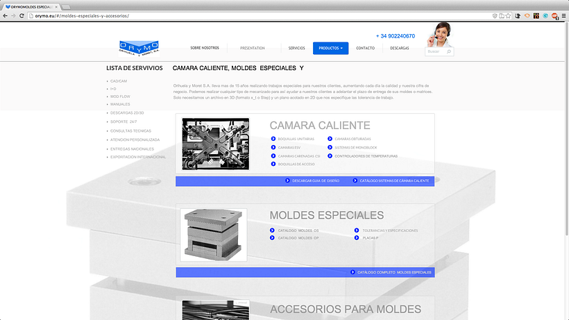 diseño WEB para la empresa:  ORYMO S.A  3