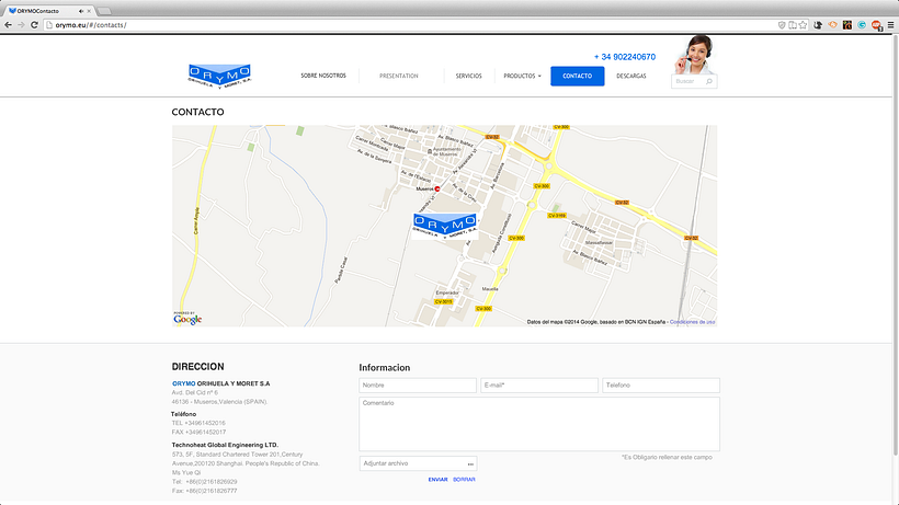 diseño WEB para la empresa:  ORYMO S.A  4