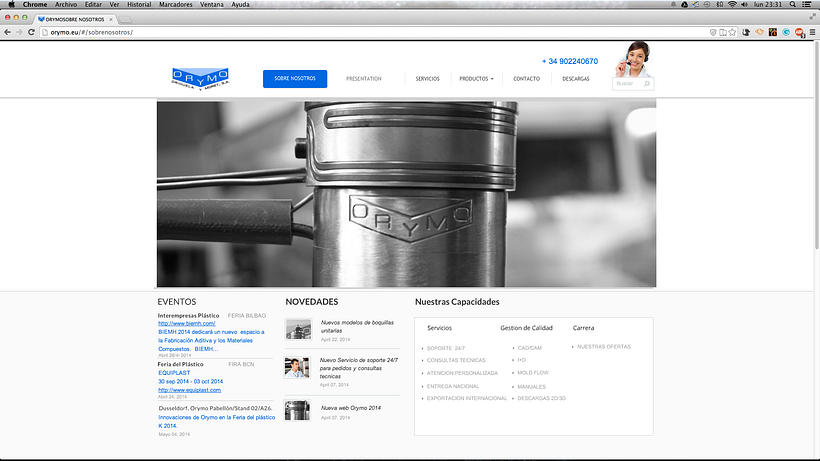 diseño WEB para la empresa:  ORYMO S.A  0
