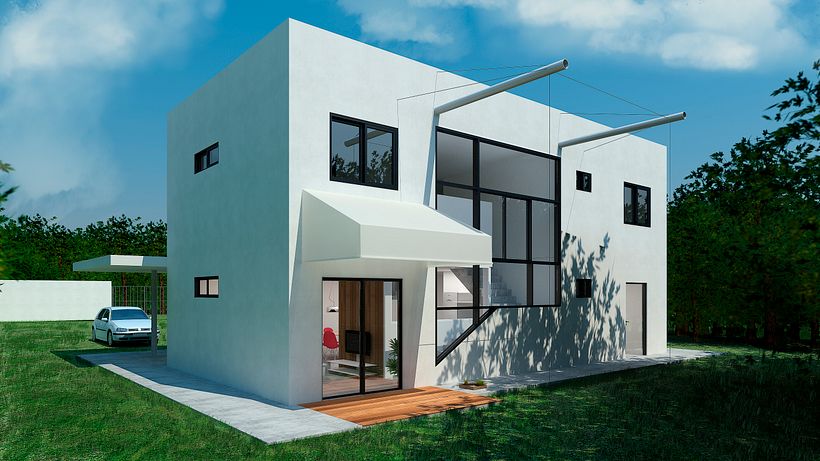 3D Render - Vivienda unifamiliar 4
