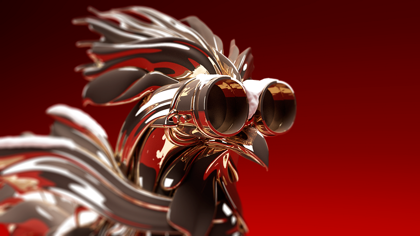 3D-Modell des Roooster-Logos 9