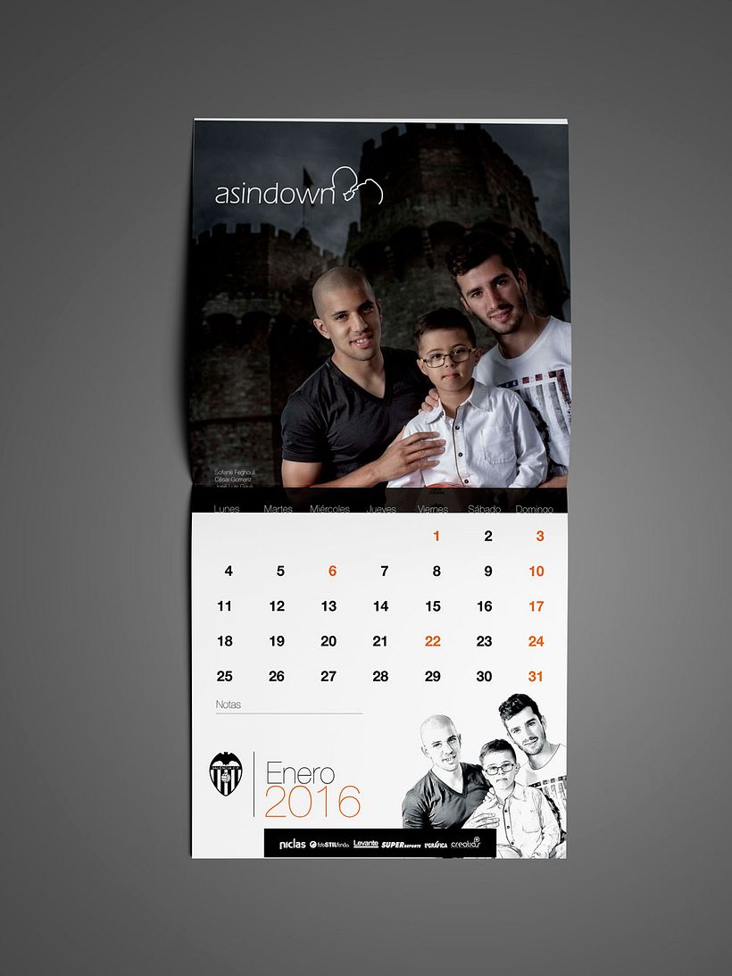 Calendario Asindown Valencia cf 2016 0