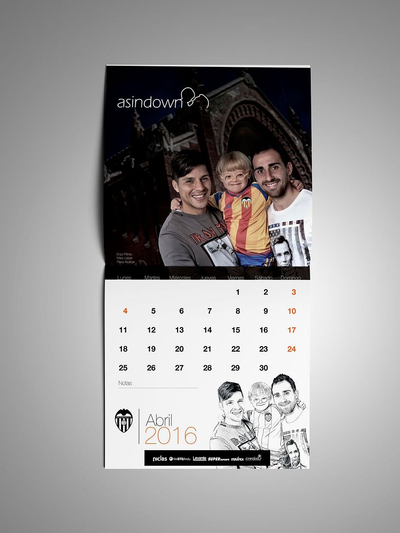 Calendario Asindown Valencia cf 2016 1